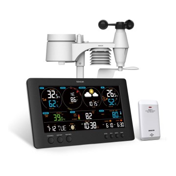 Sencor - Professionaalne ilmajaam värviline LCD ekraaniga 5V/1xCR2032 + 3xAA Wi-Fi