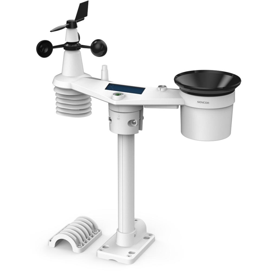 Sencor - Professionaalne ilmajaam värvilise LCD-ekraaniga 5V 1xCR2032 + 3xAA + 2xAA Wi-Fi Tuya