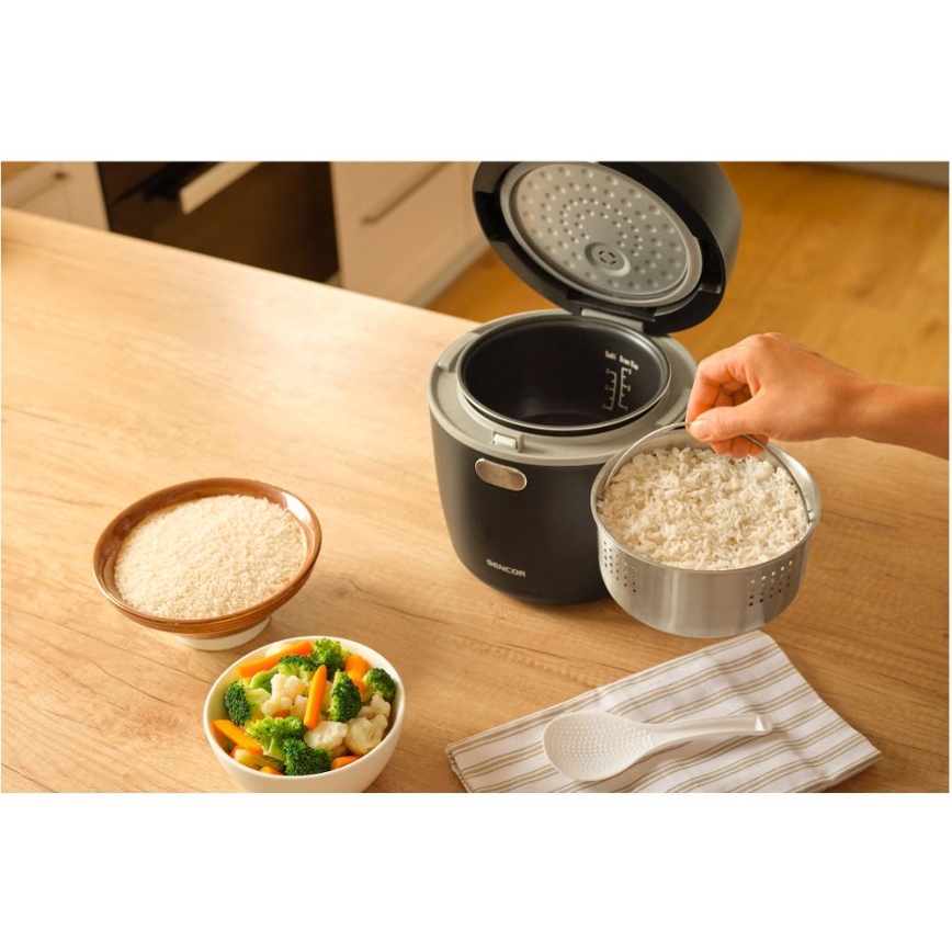 Sencor - Riisikeetja 350W/230V 0,6 l must