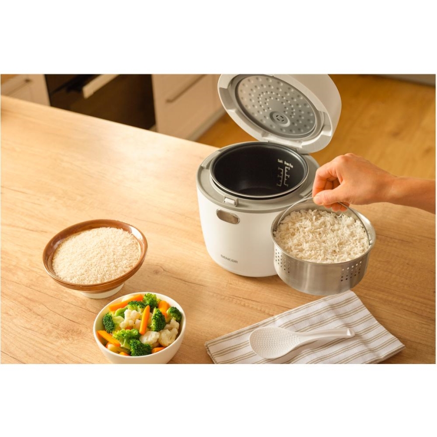 Sencor - Riisikeetja 350W/230V 0,6 l valge