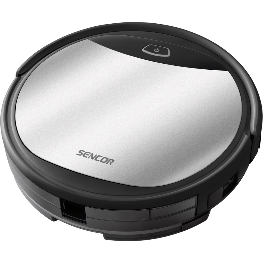 Sencor - Robottolmuimeja koos mopiga 2-ühes 25W 2600 mAh Wi-Fi must/hõbe + pult