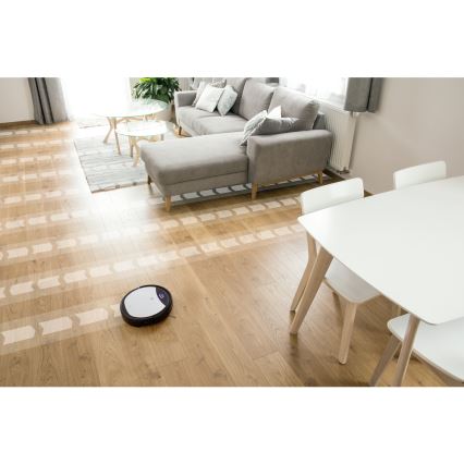 Sencor - Robottolmuimeja koos mopiga 2-ühes 25W 2600 mAh Wi-Fi must/hõbe + pult
