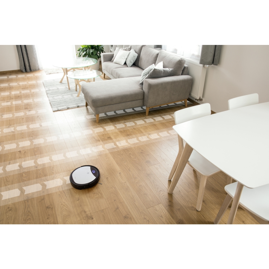 Sencor - Robottolmuimeja koos mopiga 2-ühes 25W 2600 mAh Wi-Fi must/hõbe + pult