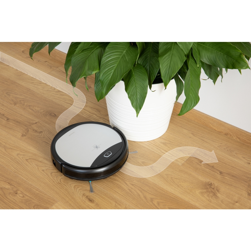 Sencor - Robottolmuimeja koos mopiga 2-ühes 25W 2600 mAh Wi-Fi must/hõbe + pult