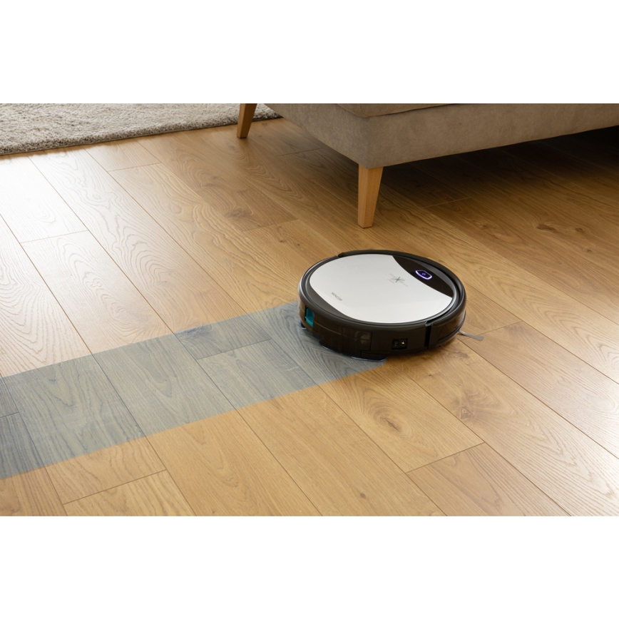 Sencor - Robottolmuimeja koos mopiga 2-ühes 25W 2600 mAh Wi-Fi must/hõbe + pult