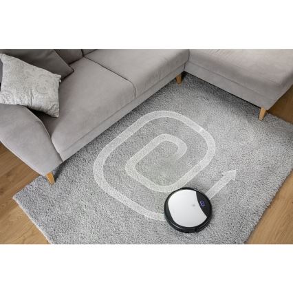 Sencor - Robottolmuimeja koos mopiga 2-ühes 25W 2600 mAh Wi-Fi must/hõbe + pult