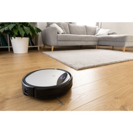 Sencor - Robottolmuimeja koos mopiga 2-ühes 25W 2600 mAh Wi-Fi must/hõbe + pult