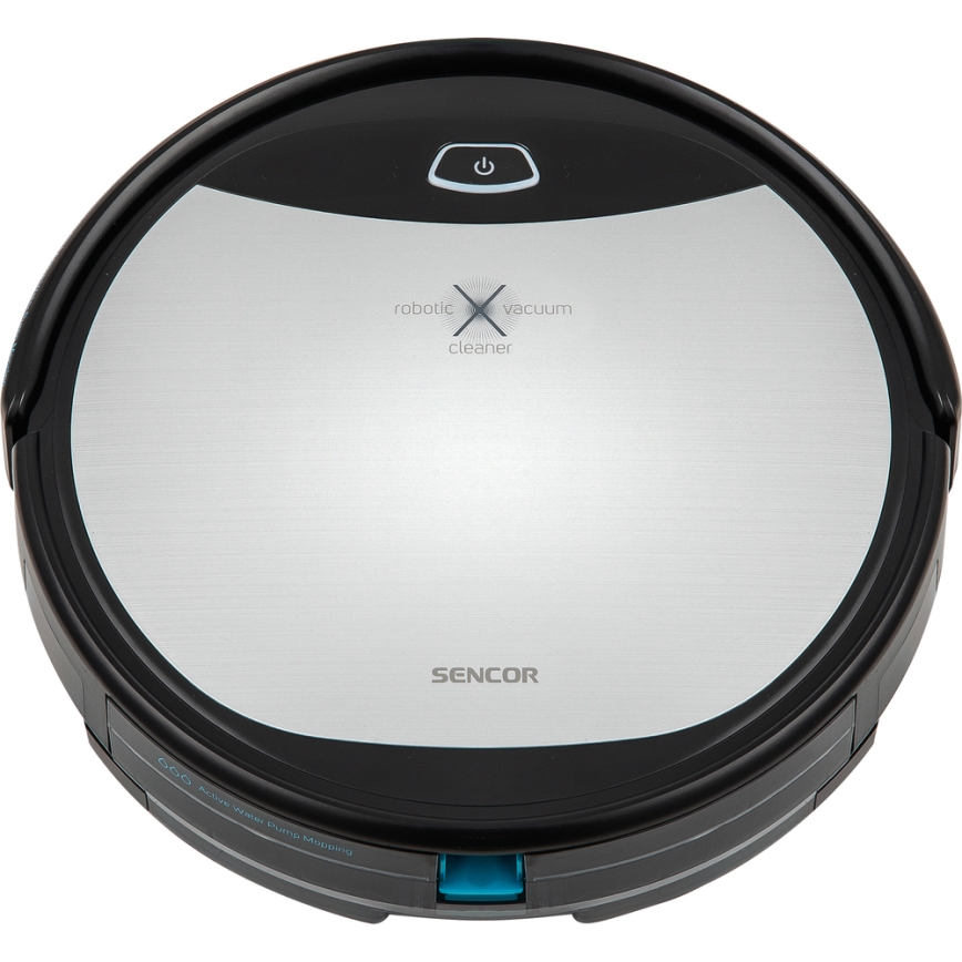 Sencor - Robottolmuimeja koos mopiga 2-ühes 25W 2600 mAh Wi-Fi must/hõbe + pult