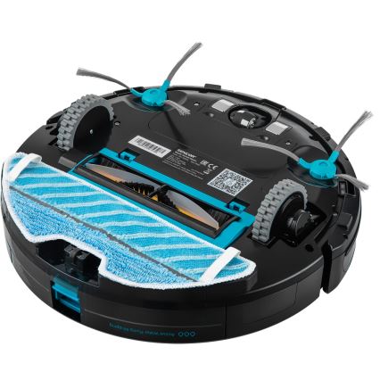 Sencor - Robottolmuimeja koos mopiga 2-ühes 25W 2600 mAh Wi-Fi must/hõbe + pult