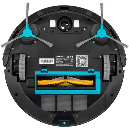 Sencor - Robottolmuimeja koos mopiga 2-ühes 25W 2600 mAh Wi-Fi must/hõbe + pult