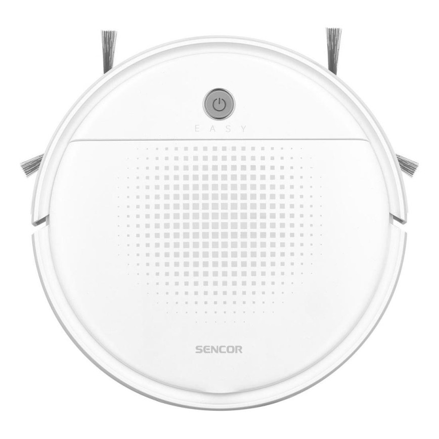 Sencor - Robottolmuimeja mopiga 2in1 18W/1500 mAh valge + kaugjuhtimispult