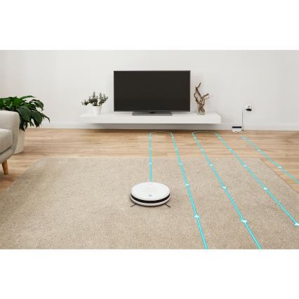 Sencor - Robottolmuimeja mopiga 2in1 18W/1500 mAh valge + kaugjuhtimispult