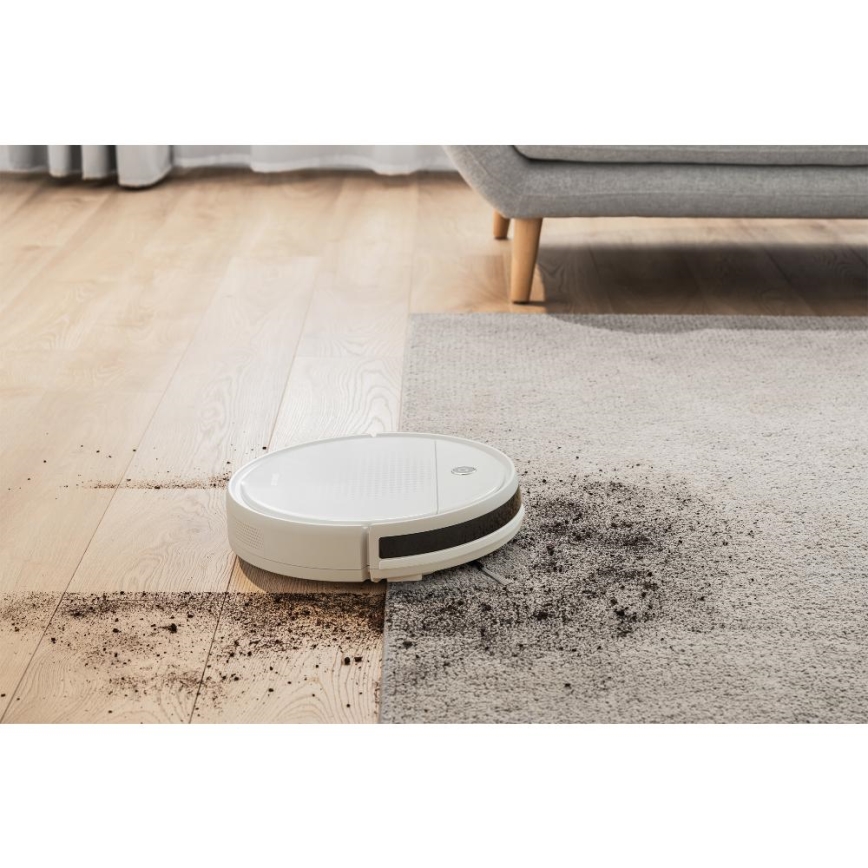 Sencor - Robottolmuimeja mopiga 2in1 18W/1500 mAh valge + kaugjuhtimispult