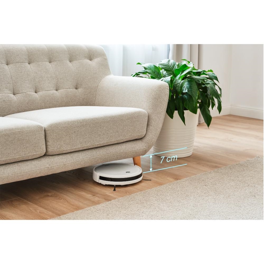 Sencor - Robottolmuimeja mopiga 2in1 18W/1500 mAh valge + kaugjuhtimispult
