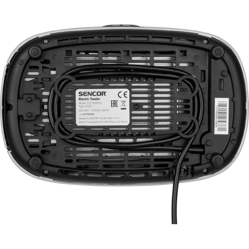 Sencor - Röster kahe auguga ja ülessulatava funktsiooniga 1000W/230V beež