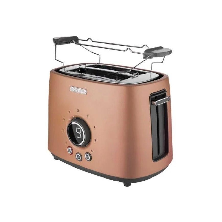 Sencor - Röster kahe auguga ja ülessulatava funktsiooniga 1000W/230V vask