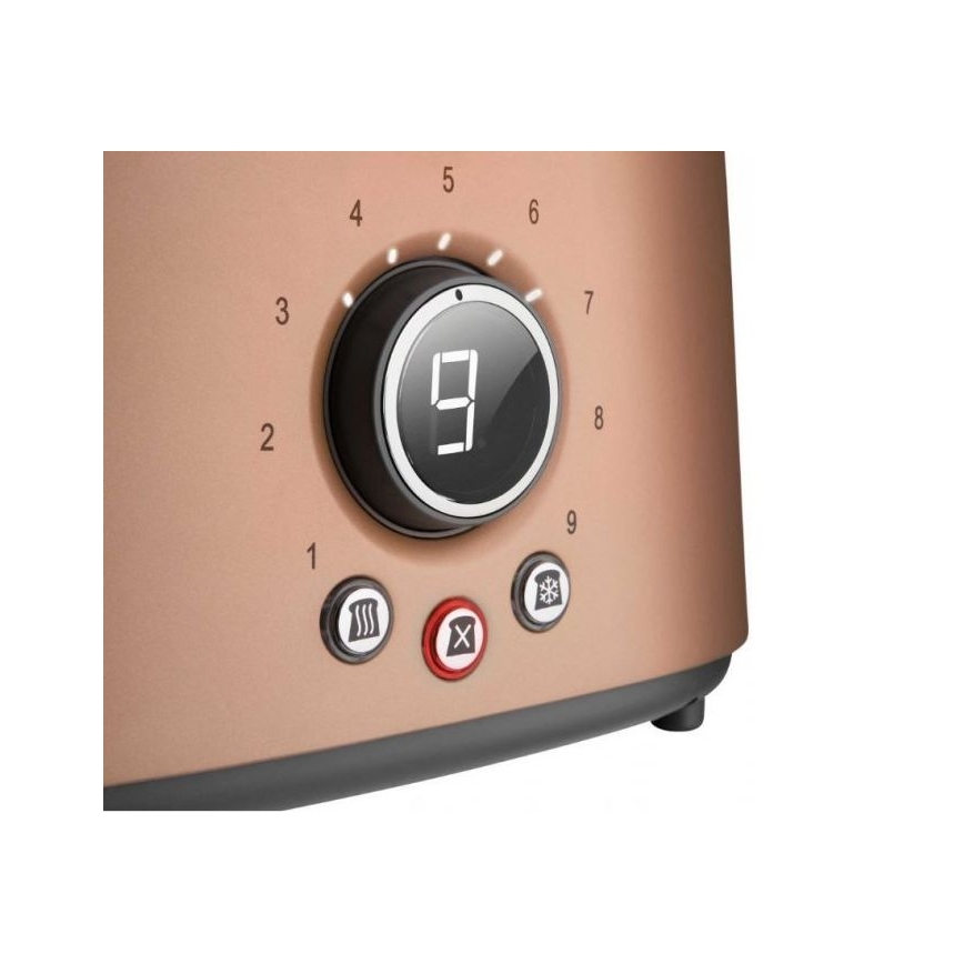 Sencor - röster kahe avaga ja soojendusrestiga 1000W/230V, vaskse viimistlusega