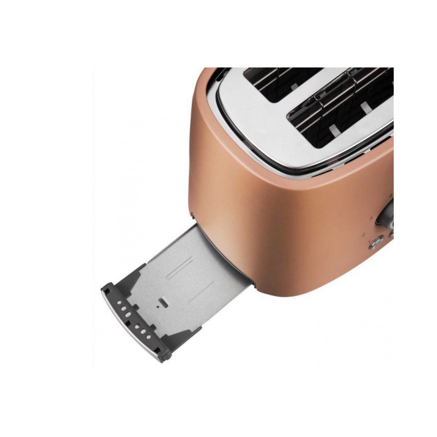 Sencor - röster kahe avaga ja soojendusrestiga 1000W/230V, vaskse viimistlusega