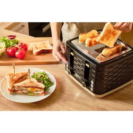 Sencor - Röster nelja avaga 1600W/230V must/beež