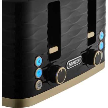 Sencor - Röster nelja avaga 1600W/230V must/beež