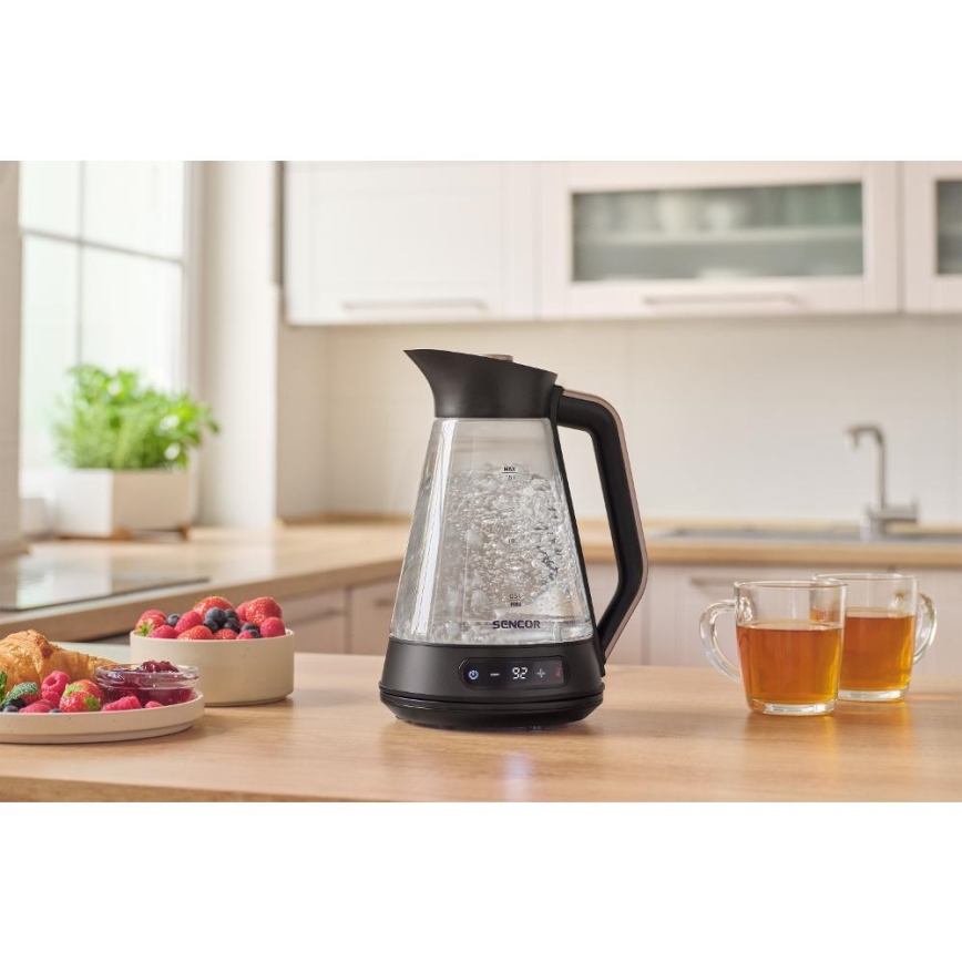 Sencor - Termoregulatsiooniga kiirveekeetja 1,5 l 2150W/230V must/roosakuldne