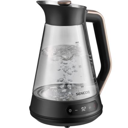 Sencor - Termoregulatsiooniga kiirveekeetja 1,5 l 2150W/230V must/roosakuldne