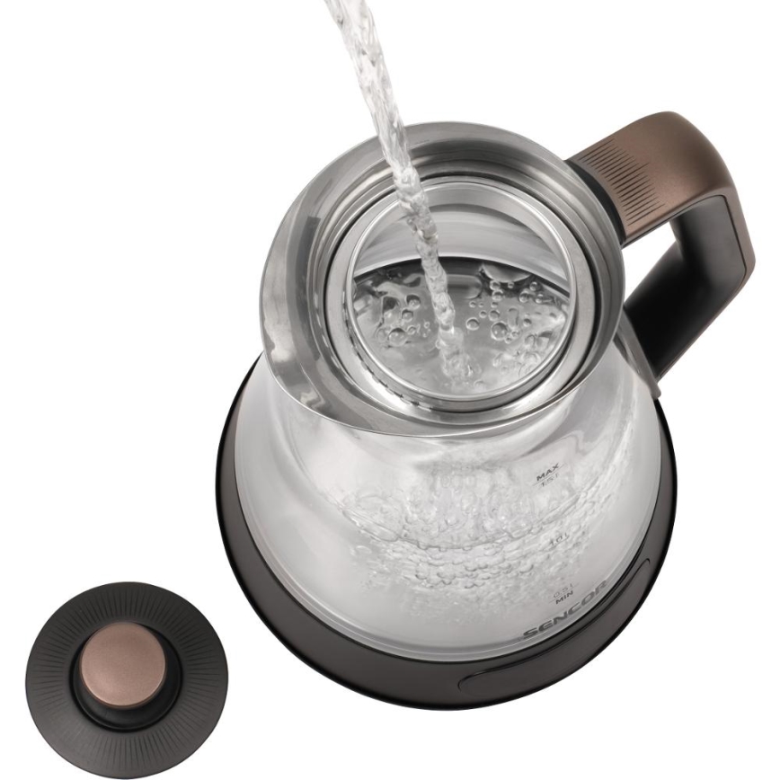 Sencor - Termoregulatsiooniga kiirveekeetja 1,5 l 2150W/230V must/roosakuldne