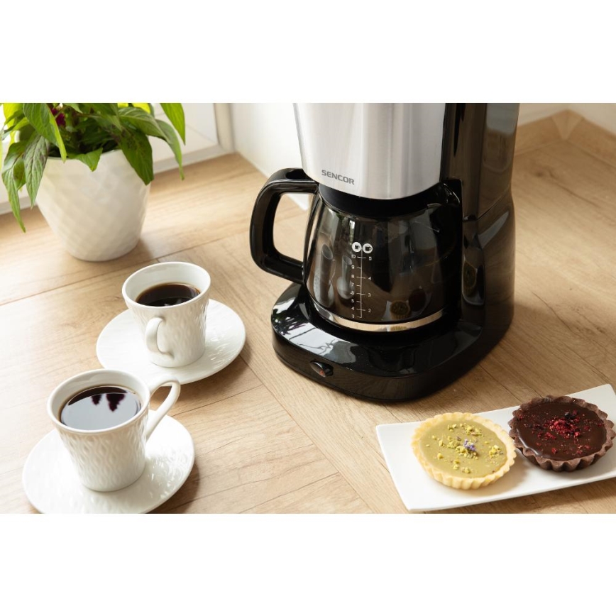 Sencor - Tilkumisfunktsiooniga kohvimasin 1,25 l 1000W/230V