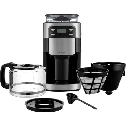 Sencor - Tilkumisfunktsiooniga kohvimasin 1,5 l LCD ekraaniga 900W/230V