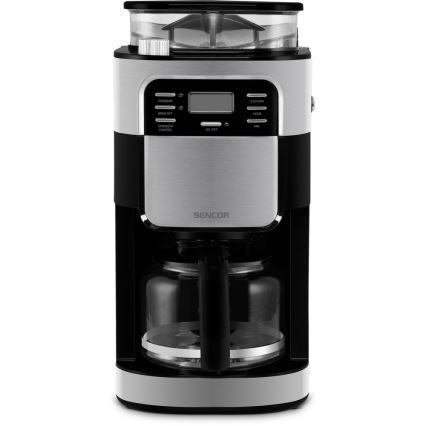 Sencor - Tilkumisfunktsiooniga kohvimasin 1,5 l LCD ekraaniga 900W/230V