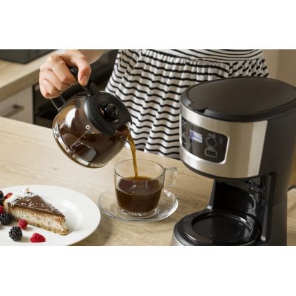 Sencor - Tilkumisfunktsiooniga kohvimasin LCD ekraaniga 700W/230V