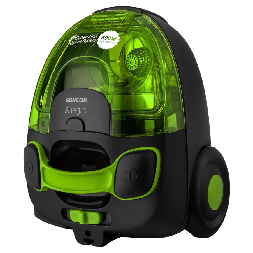 Sencor - Tolmuimeja kotivaba 1,5 l 890W/230V roheline/must
