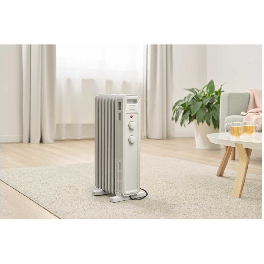 Sencor - valge õliradiaator 7 ribiga, 600/900/1500 W, 230 V