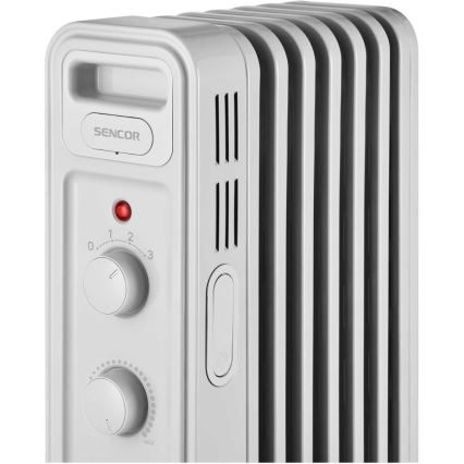 Sencor - valge õliradiaator 7 ribiga, 600/900/1500 W, 230 V