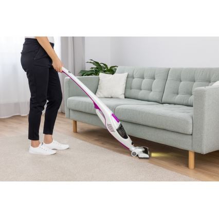 Sencor - Varstolmuimeja koos elektrilise keerleva harjaga 2-ühes 110W/14,8V 2200 mAh valge