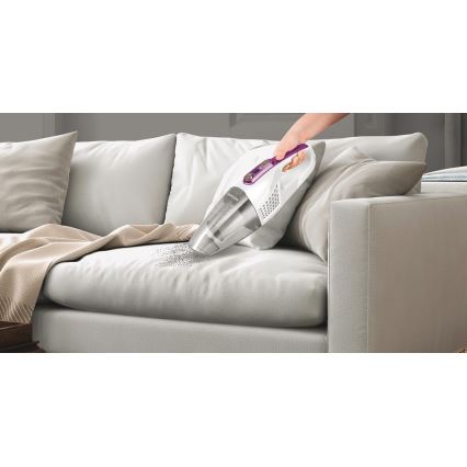Sencor - Varstolmuimeja koos elektrilise keerleva harjaga 2-ühes 110W/14,8V 2200 mAh valge