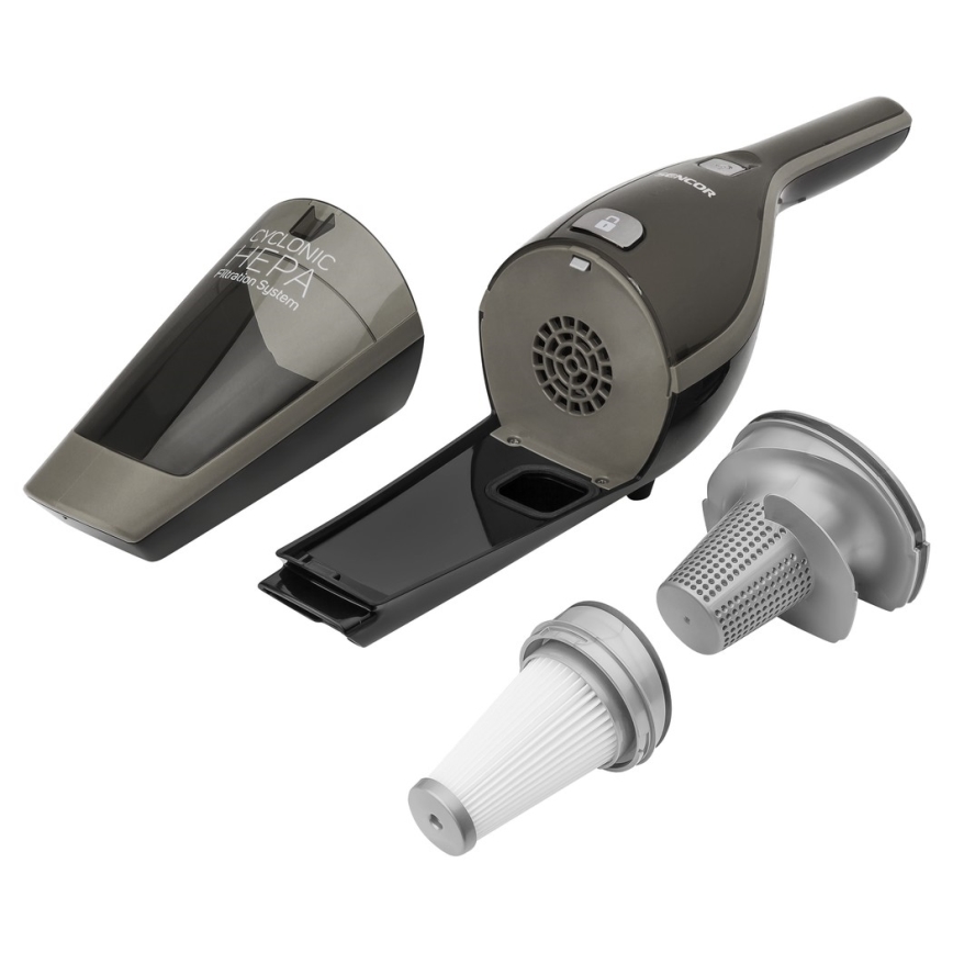 Sencor - Varstolmuimeja koos elektrilise keerleva harjaga 2-ühes 110W/21,6V 2000 mAh hall