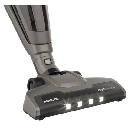 Sencor - Varstolmuimeja koos elektrilise keerleva harjaga 2-ühes 110W/21,6V 2000 mAh hall
