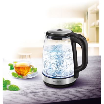 Sencor - Veekeetja termoregulatsiooni ja LED taustvalgustusega 2 l 2200W/230V