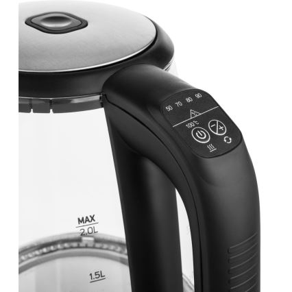 Sencor - Veekeetja termoregulatsiooni ja LED taustvalgustusega 2 l 2200W/230V