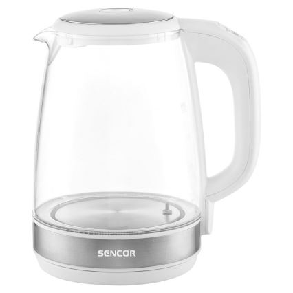 Sencor - Veekeetja termoregulatsiooni ja LED taustvalgustusega 2 l 2200W/230V valge