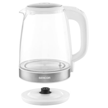 Sencor - Veekeetja termoregulatsiooni ja LED taustvalgustusega 2 l 2200W/230V valge
