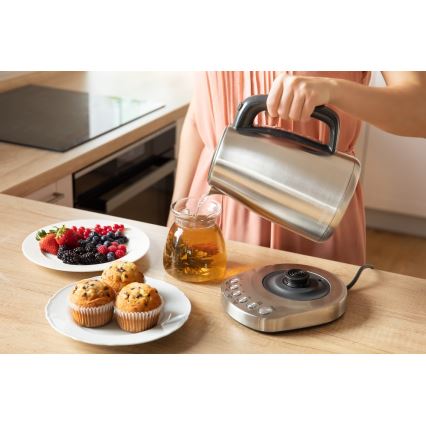 Sencor - Veekeetja termoregulatsiooniga 1,7 l 2200W/230V roostevaba teras