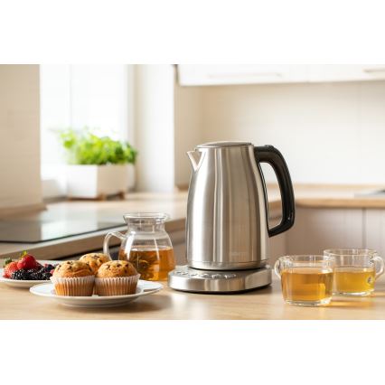 Sencor - Veekeetja termoregulatsiooniga 1,7 l 2200W/230V roostevaba teras