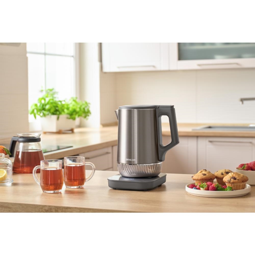 Sencor - veekeetja termoreguleerimisega 1,7 l 1800W/230V roostevaba teras