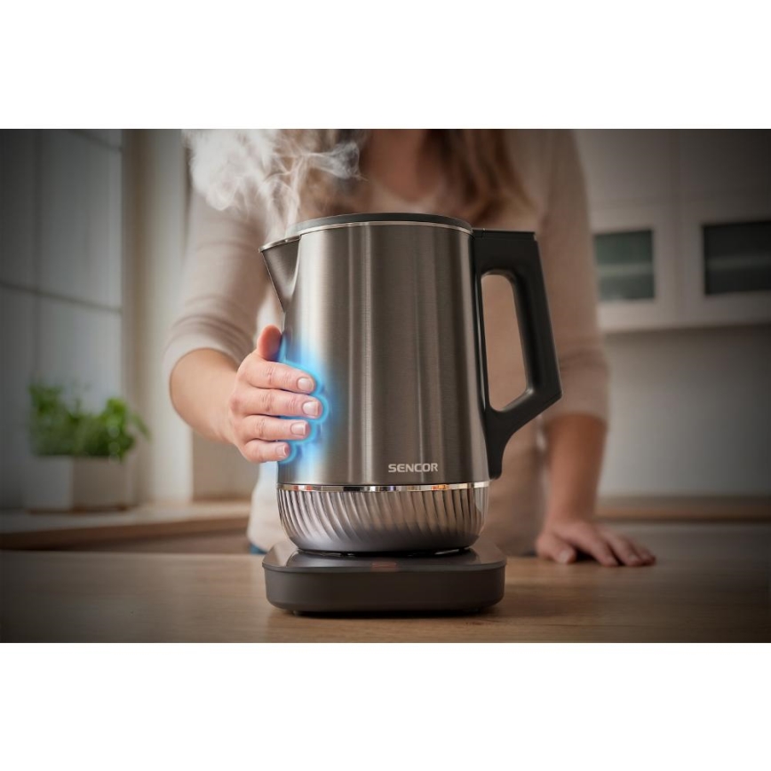 Sencor - veekeetja termoreguleerimisega 1,7 l 1800W/230V roostevaba teras
