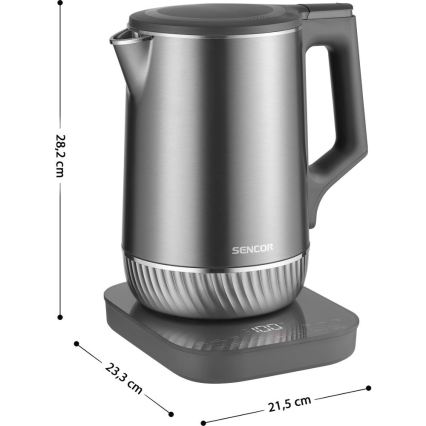 Sencor - veekeetja termoreguleerimisega 1,7 l 1800W/230V roostevaba teras
