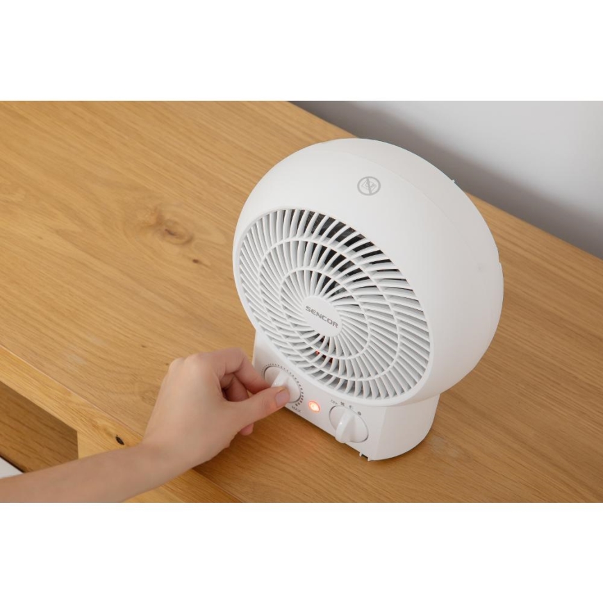 Sencor - Ventilaator kütteelemendiga 1200/2000W/230V valge