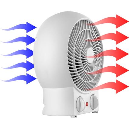 Sencor - Ventilaator kütteelemendiga 1200/2000W/230V valge