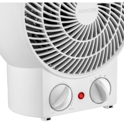 Sencor - Ventilaator kütteelemendiga 1200/2000W/230V valge